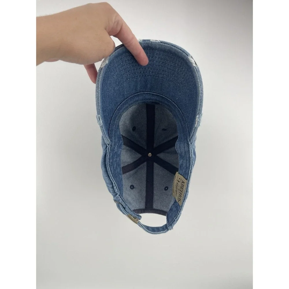 KBETHOS Vintage Distressed Denim Dad Hat Blue‎ Adjustable Cotton Cap Unisex